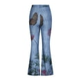 thumbnail image 5 of Womens Flare Jeans Pattern,Bell Bottom Jeans Women Floral Embroidered Jeans Stretch Flare Jean Plus Size Bell Bottoms Y2k Wide Leg Denim Pants 2024, 5 of 8