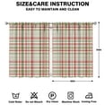 thumbnail image 2 of 2 Pack Abstract Plaid Kitchen Curtains 42x54 Inch Tier Window Panels Rod Pocket Semi-Sheer Rustic Style, 2 of 2