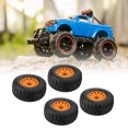 thumbnail image 2 of 4 Uds 1/10 RC neumáticos de camión de recorrido corto caucho plástico 113mm de diámetro accesorios RC para ARRMA naranja, 2 of 8