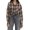 Brown, variant on Women'S Long Sleeve Button Down Shirt Casual Plaid Flannel Shirt Collared Blouse Tops Brown L