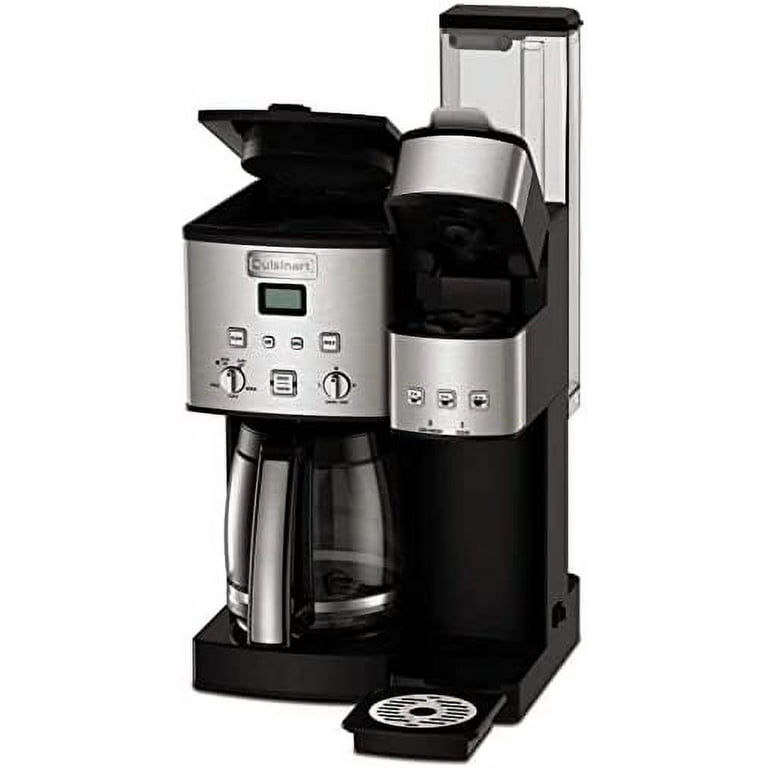 Cuisinart Single Serve + 12 Cup Coffee Maker, Offers 3-Sizes: 6-Ounces, 8-Ounces and 10-Ounces, Stainless Steel, SS-15P1 Cuisinart Single Serve + 12 Cup Coffee Maker, Offers 3-Sizes: 6-Ounces, 8-Ounces and 10-Ounces, Stainless Steel, SS-15P1