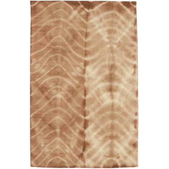 Brown Tie-Dye 5X8 Hand-Tufted Modern Rug