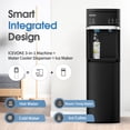 thumbnail image 2 of ICEVOKE 4-in-1 Self-Cleaning Bottom Loading Water Dispenser with Ice Maker,  Hot, Room & Cold Water Cooler for 5 Gallon Bottle, Black, 2 of 8