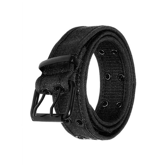 Gelante Canvas Double Grommet Hole Belt - Black, XXXXL