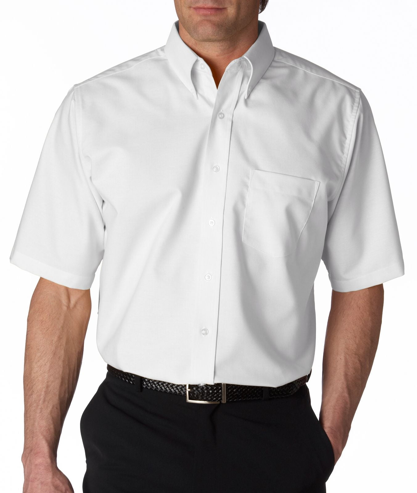 mens short sleeve white dress shirts