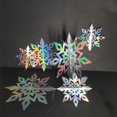 thumbnail image 4 of Adornos colgantes para escaparates de centros comerciales, accesorios para fiestas navideñas en tres dimensiones con copos de nieve, 4 of 4