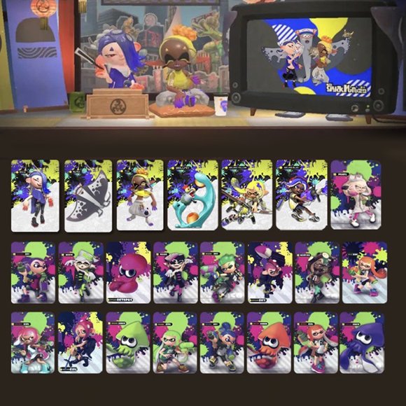 Prggybuy 3pcs/17pcs/20pcs/23pcs Splatoon 3&2 Amiibo Game Cards Splatoon Series for Switch