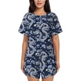 thumbnail image 1 of Fotbe Dragon Conjunto de Pijama Estampado para Mujer, 2 Piezas, Ropa de Dormir con Camiseta de Manga Corta y Shorts Suaves-XX-Large, 1 of 6