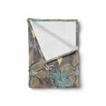 thumbnail image 2 of Flowers Soft Flannel Fleece Throw Blanket, Floral Theme Various Blossoms in Autumn Colors Vintage Style, Cozy Plush for Indoor and Outdoor Use, 70" x 90", Pale Teal Beige, by Ambesonne, 2 of 6