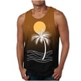 thumbnail image 1 of Tanques para Hombre para la Moda de Verano Casual Solto Chaleco Impresión Deportivo Cuello Redondo Tanque, Poliéster de Algodón, 1 of 3