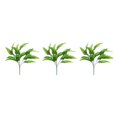 thumbnail image 2 of Matsuzay Flores artificiales verdes fáciles de limpiar para interiores o exteriores Plantas artificiales elegantes Ancho 21 Gran hoja persa Type1 NO1, 2 of 6