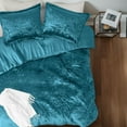 thumbnail image 3 of Regency Heights Twin/Twin XL Cozy Velvet Comforter Sets, Luxury 2-Piece All Season Down Alternative Dorm Bedding Set, Teal Comforter Bed Set with Pillow Shams, 3 of 7