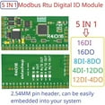 thumbnail image 6 of 16CH 5 IN 1 Modbus Rtu Digital IO Module RS485 NPN DI-DO Pin Cores Board Switching Output Remote IO Board, 6 of 6