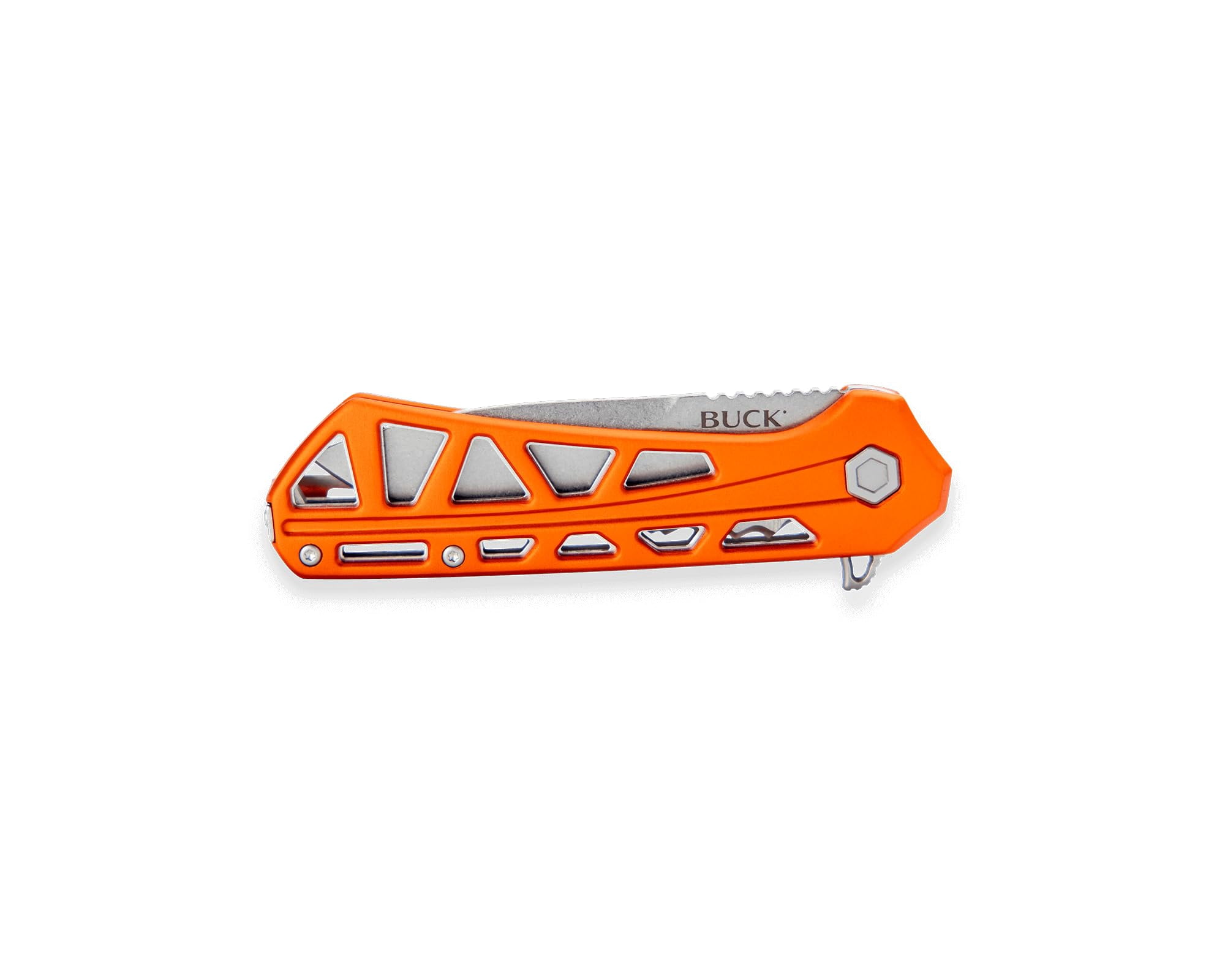 Buck Knives 812 Trace Folding EDC Knife, 3.23” Pocket Knife Blade, Orange, 3.95 oz