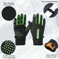 thumbnail image 4 of Uxcell Winter Ski Snow Gloves,  Waterproof Touchscreen Winter Warming Gloves Green, 4 of 7