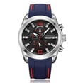 thumbnail image 1 of 2063 Cronógrafo luminoso multifuncional 3ATM Reloj deportivo impermeable para hombre con correa MEGIR Reloj de los hombres, 1 of 7