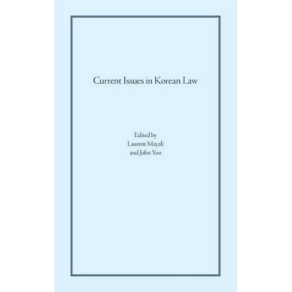 Current Issues in Korean Law (Hardcover)