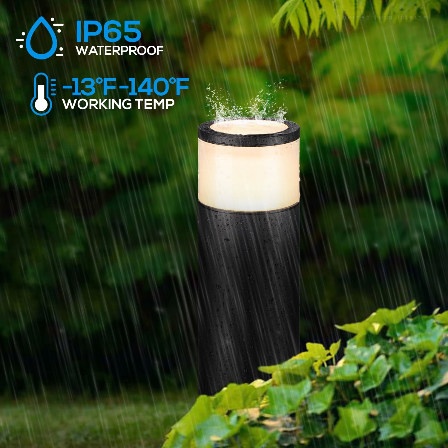 12 Pack LED Landscape Lighting, Low Voltage Outdoor Walkway Lights, Wired Driveway Lights, 3000K Warm White