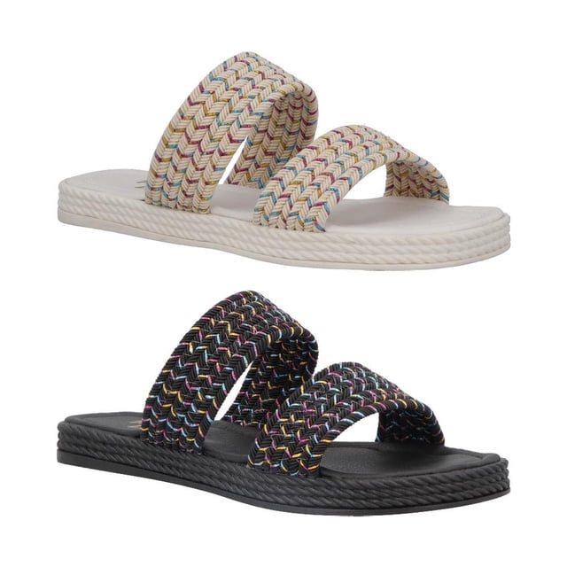Sandalias Mujer MAMA LOLA Textil Moda Suela Baja blanco 24