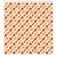 thumbnail image 3 of Ambesonne Retro Shower Curtain, Big Small Dots Chain, 69"Wx84"L, Marigold Scarlet Cream, 3 of 3