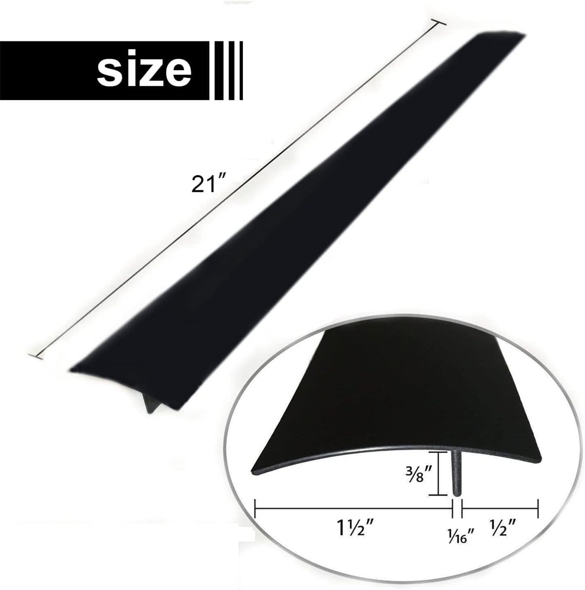 Bexikou Silicone Stove Gap Covers (6 Pack),Silicone Stove Counter Gap Covers,Heat Resistant Oven Gap Filler, Anti-Stain Countertop Gap Fillers, Easy to Clean (21 Inches, Black)