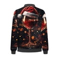 thumbnail image 5 of LOVZFMLL Vestes pour Femmes Chandail en Molleton Ample à Manches Longues avec Fermeture Éclair Veste de Baseball Tricotée Décontractée, 5 of 5