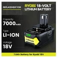 thumbnail image 2 of 2 Packs P108 Replacement for 18 Volt Lithium ion Batteries for Cordless Tools P108 P107 P105 P104 P103 P102 Compatible with All 18V System Cordless Tools, 2 of 6
