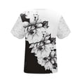 thumbnail image 5 of Odbmxy Blouse for Women Short Sleeve Summer Lace Ladies Tops Classic Casual Floral Loose Holiday Tops, 5 of 5