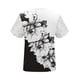 thumbnail image 3 of Tops de Manga Corta con Cuello en V para las Mujeres Blusa Frontal con Botón de Impresión Plegable, Tops de Verano de Moda para Mujeres Cuello en V con Manga Corta Fiesta Casual, 3 of 5