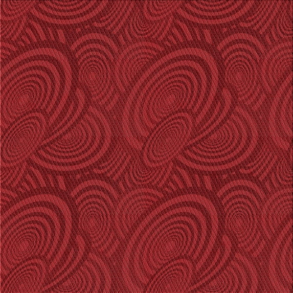 Ahgly Company Machine Washable Indoor Square Transitional Red Area Rugs, 8' Square