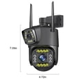 thumbnail image 3 of Cámara inalámbrica de doble pantalla para uso doméstico en exteriores, conexión de 360 grados al móvil, alta definición remota, monitor de seguridad inalámbrico sin ángulos muertos., 3 of 9