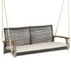 thumbnail image 1 of Costway Columpio Colgante De Mimbre Para Exteriores Con Cojín De Asiento Suave Y Cuerdas Para Colgar, Capacidad De Peso De 360 KG, Adecuado Para Patio Trasero, Jardín, Porche, 1 of 4