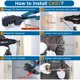 thumbnail image 4 of Muzata 30 Pares Kit De Hardware Para Barandilla De Cable De 1/8" Tensor De Palanca Swage Para Poste De Madera T316 Sistema De Barandilla De Cable De Cubierta De Acero Inoxidable Ángulo 180 Escaleras A, 4 of 5