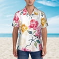 thumbnail image 4 of Bixox Men's Hawaiian Shirts Men's Colorful Flowers Print Short-Sleeve Shirt-Large, 4 of 8