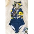 thumbnail image 5 of Traje de baño de una pieza con rayas florales y negras Traje de baño de una pieza con estampado sexy europeo y americano talla L JM MX-0134936FYD, 5 of 5