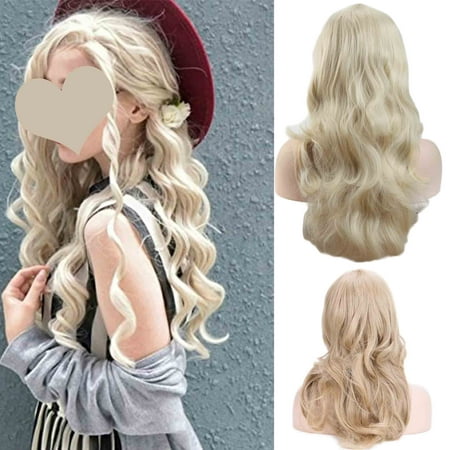 S-noilite Anime Cosplay Synthetic Wig Long Curly Wavy Heat Resistant Fiber Full Wig with Bangs Layered Vogue for Women Natural black,19