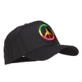 thumbnail image 5 of Peace RGY Rasta Patched Cap - Black OSFM, 5 of 5