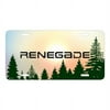 Jeep Renegade Green Forrest Sillhouette Graphic Special Aluminum Metal License Plate