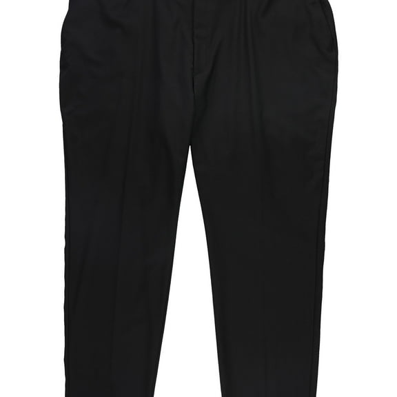 Ralph Lauren Mens Solid Dress Pants Slacks, Black, 50W x 32L