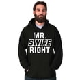 thumbnail image 3 of Mister Swipe Right Funny Date Night Hoodie Hooded Sweatshirt Men Brisco Brands S, 3 of 5