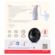 RCA OTC Behind-the-Ear Hearing Aids with Charging Case, Beige