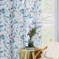 thumbnail image 6 of LeadingStar Teal Plaid Rod Pocket Sheer Kitchen Curtains, 24" x 26" (2 Panels), 6 of 9