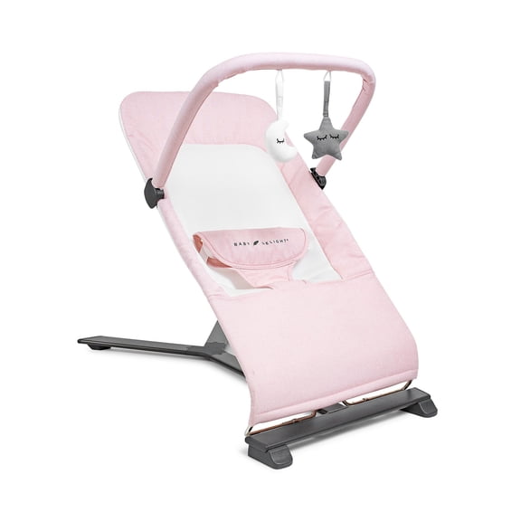 Baby Delight Alpine Deluxe Portable Baby Bouncer, for Infants 0-6 Months, Peony Pink