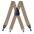thumbnail image 1 of Tirantes para hombre con correas elásticas en forma de X, ajustables, de 1,38 pulgadas, resistentes Beige, 1 of 7