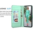 thumbnail image 5 of Tekcoo Wallet Case for Galaxy A51 4G / Galaxy A51 5G 2020 Luxury ID Cash Credit Card Slots Holder Carrying Pouch Folio Flip PU Leather Cover [Detachable Magnetic Hard Case] Lanyard - Turquoise, 5 of 6