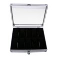 thumbnail image 1 of Caja De La Caja Del Organizador Del Almacenaje De La Exhibición De Del Reloj De La Joyería De Aluminio Con 10 relojes Sunnimix Caja de caja de almacenamiento de reloj, 1 of 8