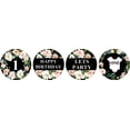 thumbnail image 2 of Darling Souvenir Party Favor Floral Border 1st Birthday Theme Stickers Labels 190 Pcs-Black, 2 of 2