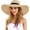 Khaki, variant on Kukuzhu Sun Hats for Women Oversize Wide Brim Straw Beach Hat Floppy Foldable Roll-Up Summer Vacation UPF 50+