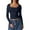 Navy, variant on Women's Slim Fit Long Sleeve Thermal Shirt Double Lined Comfortable Basic Going Out Tee Top for Everyday Wear