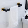 thumbnail image 3 of ZheElen Bathroom Hardware Set No Drilling Wall Mount Towel Bar Self-adhesive Paper Holder Robe Hook Toilet Accessories Gold rod, 3 of 9